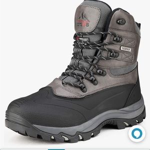 Nortiv mens insulated waterproof boots, size 11
